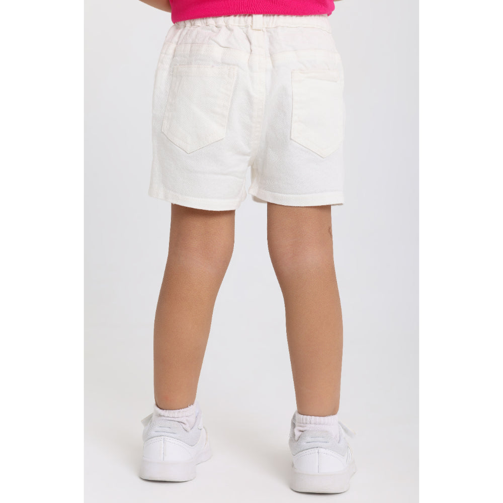 Unisex Baby Gabardine Shorts – Off-white