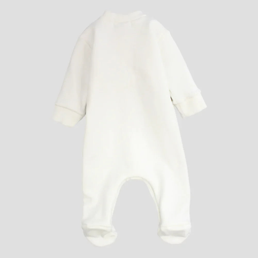 Plain Long-Sleeved Baby Footie - Ourkids - Berceau