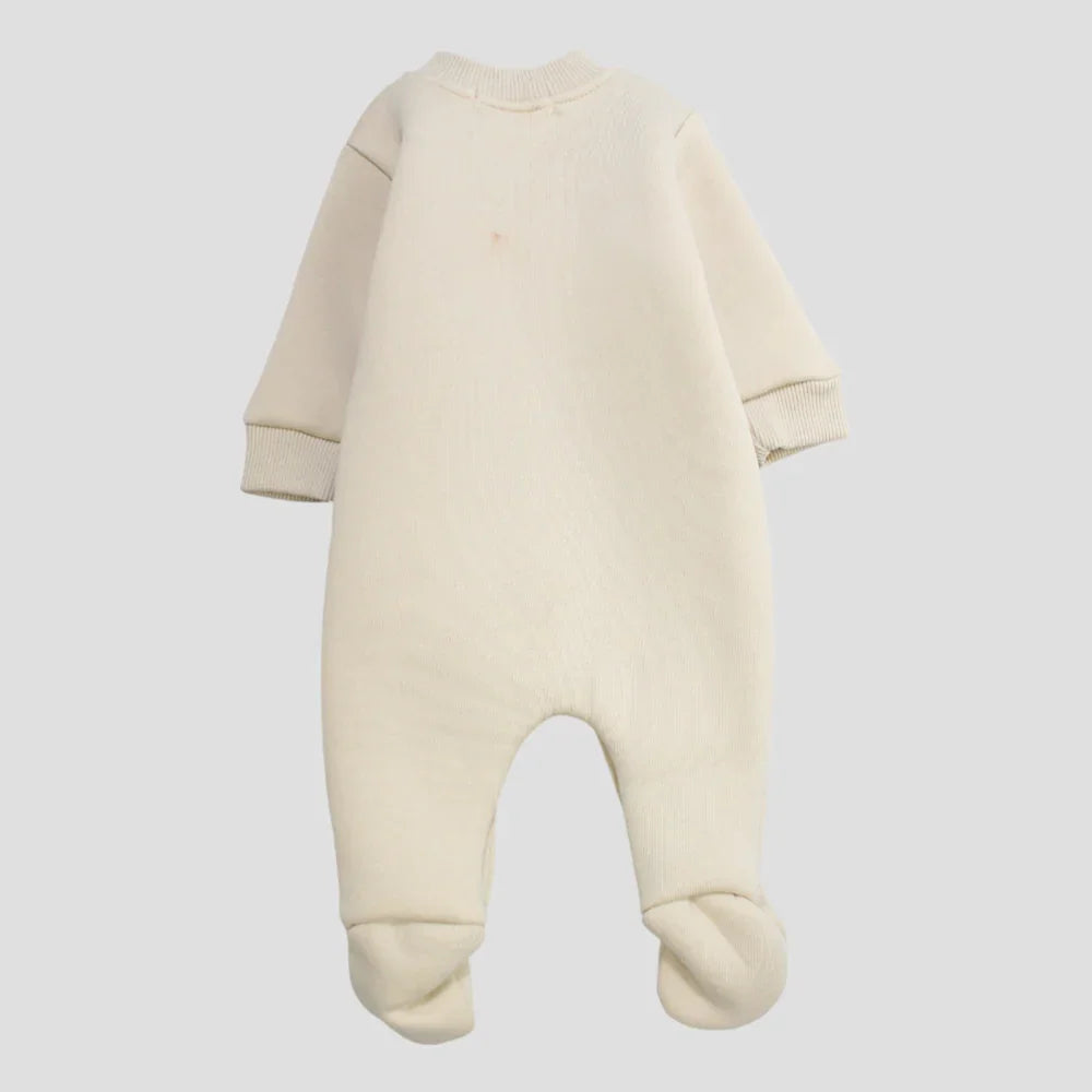 Plain Long-Sleeved Baby Footie - Ourkids - Berceau