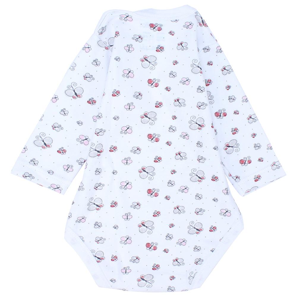 Printed Long-Sleeved Bodysuit - Ourkids - Papillion