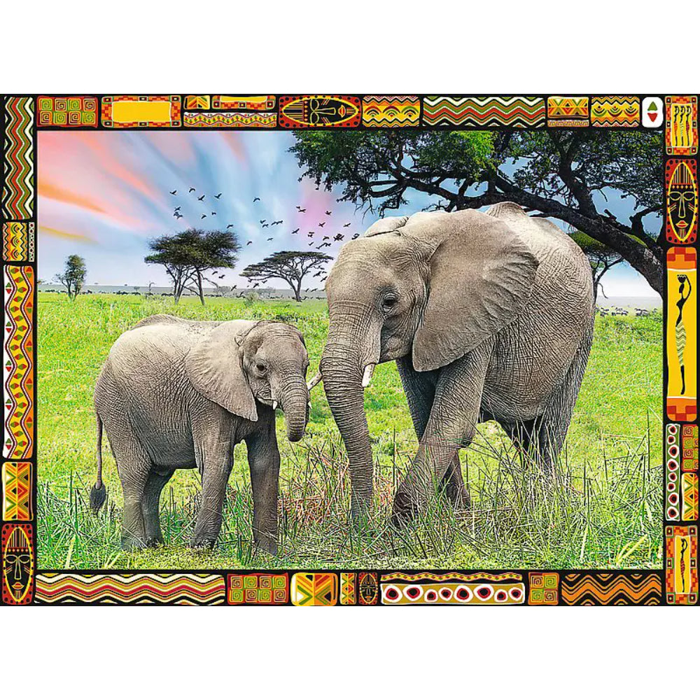 Mum And Baby Elephant Puzzle (3000 Piece) - Toys - Trefl