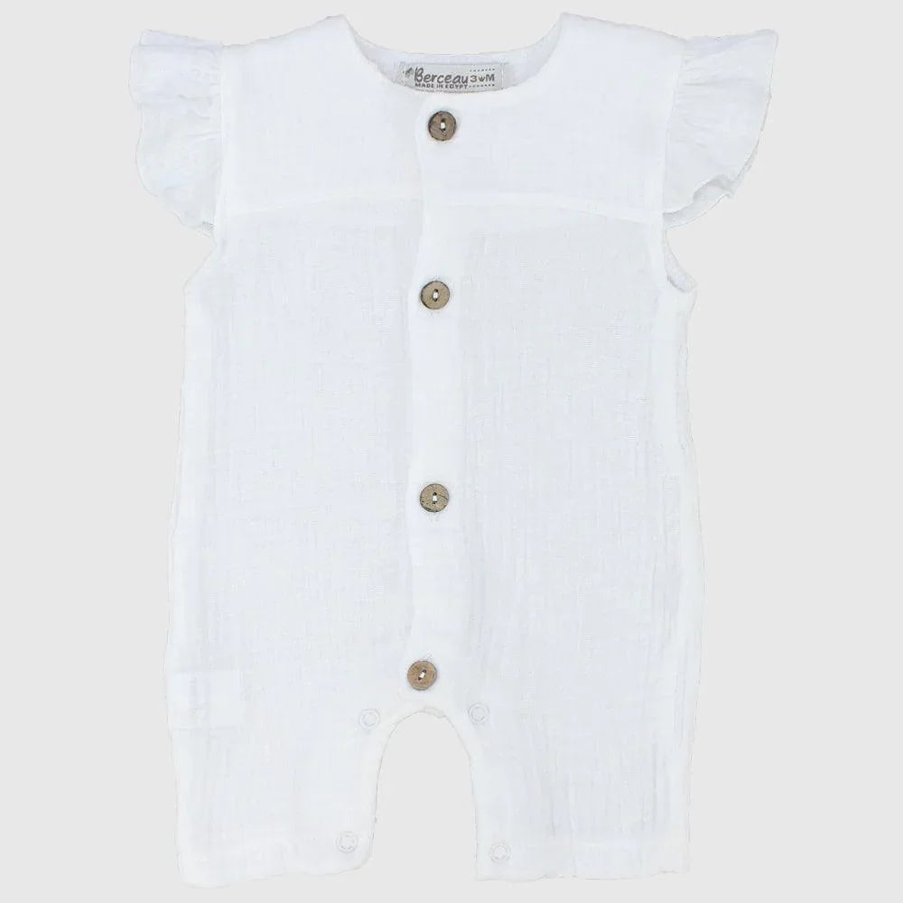 Ruffled Shoulders Sleeveless Romper - Ourkids - Berceau
