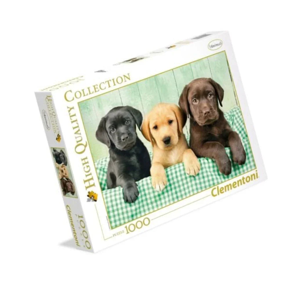 Clementoni Three Labrador Puppies High Quality Collection Puzzle - 1000 Pcs - Toys