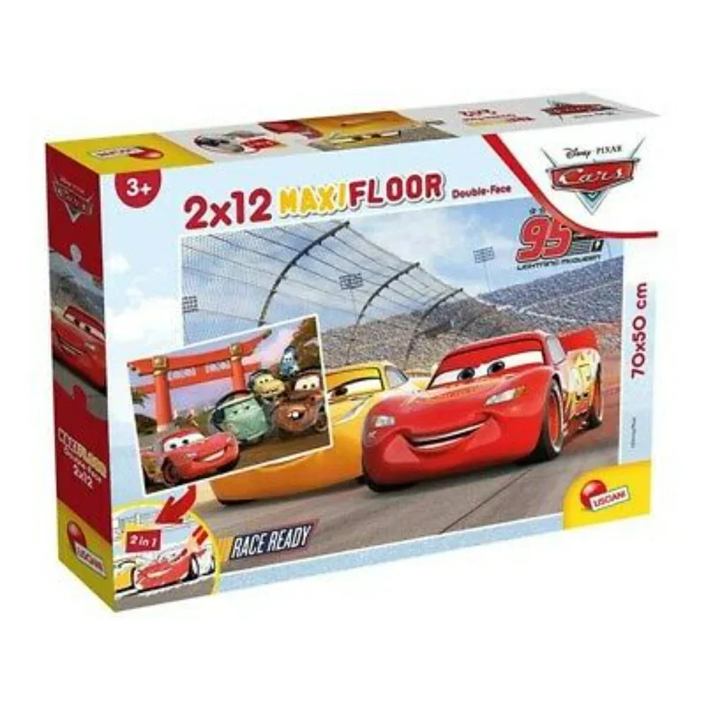 Lisciani Cars Double-Face Maxi Floor Puzzle - 2×12 Pieces