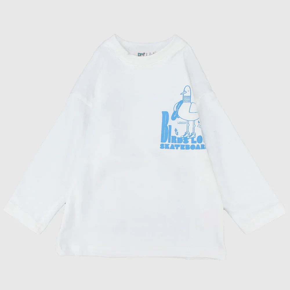 Skating Bird Long-Sleeved T-Shirt - Ourkids - Playmore