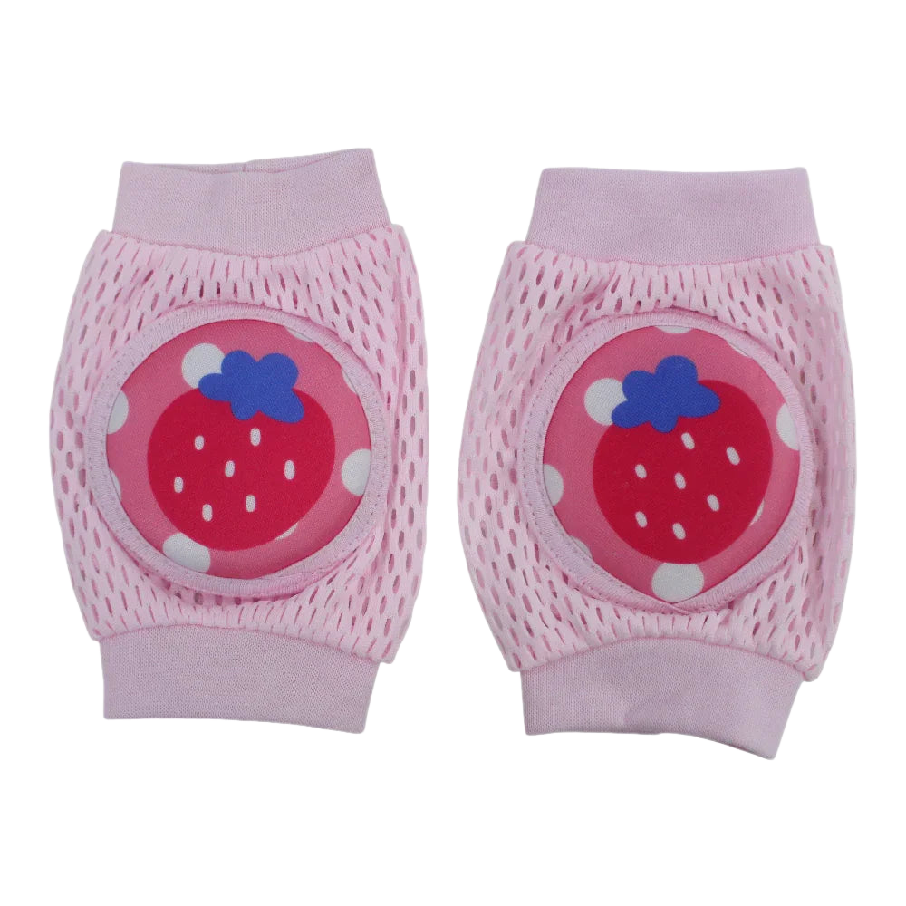 Baby Knee Mesh Pads – Pink with Strawberry Design - Baby Essentials - Bella Bambino