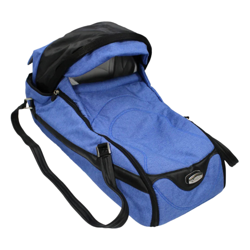Petit Bebe Premium Carry Cot - Blue/Black - Baby Essentials