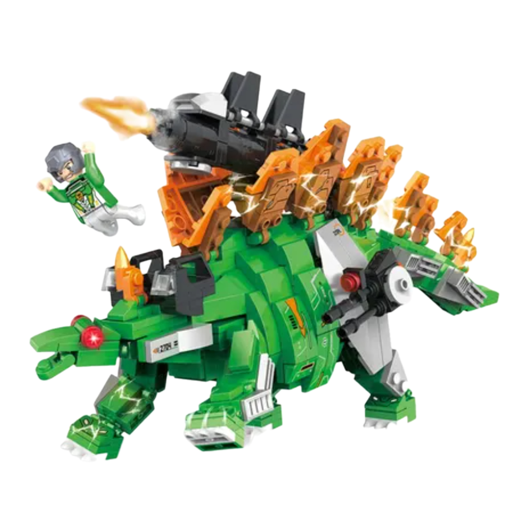 Cogo Sci-Fi Dino Stegosaurus Building Block Set – 587 Pcs - Toys