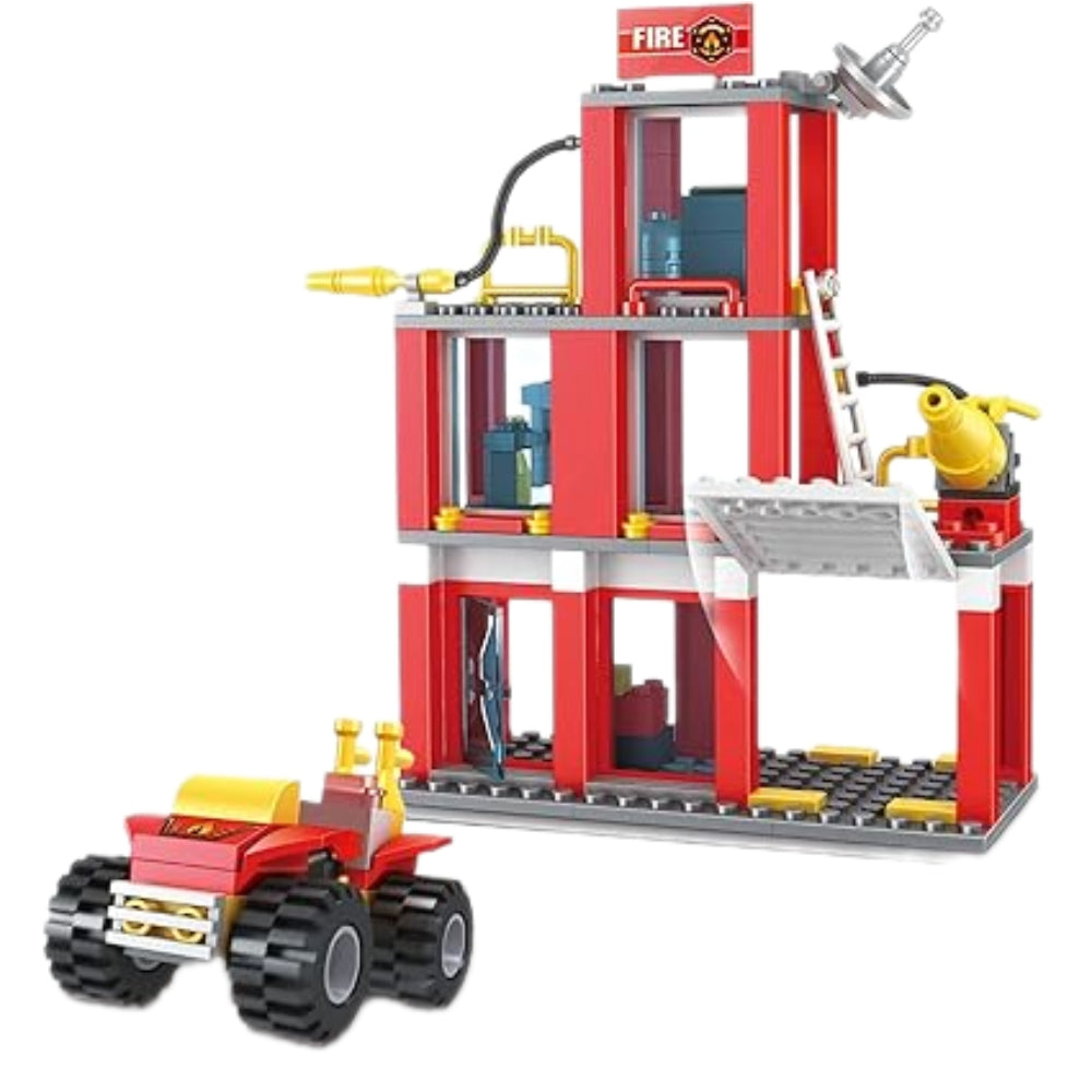 Cogo Fire Station Building Block Set – 178 Pcs - Toys