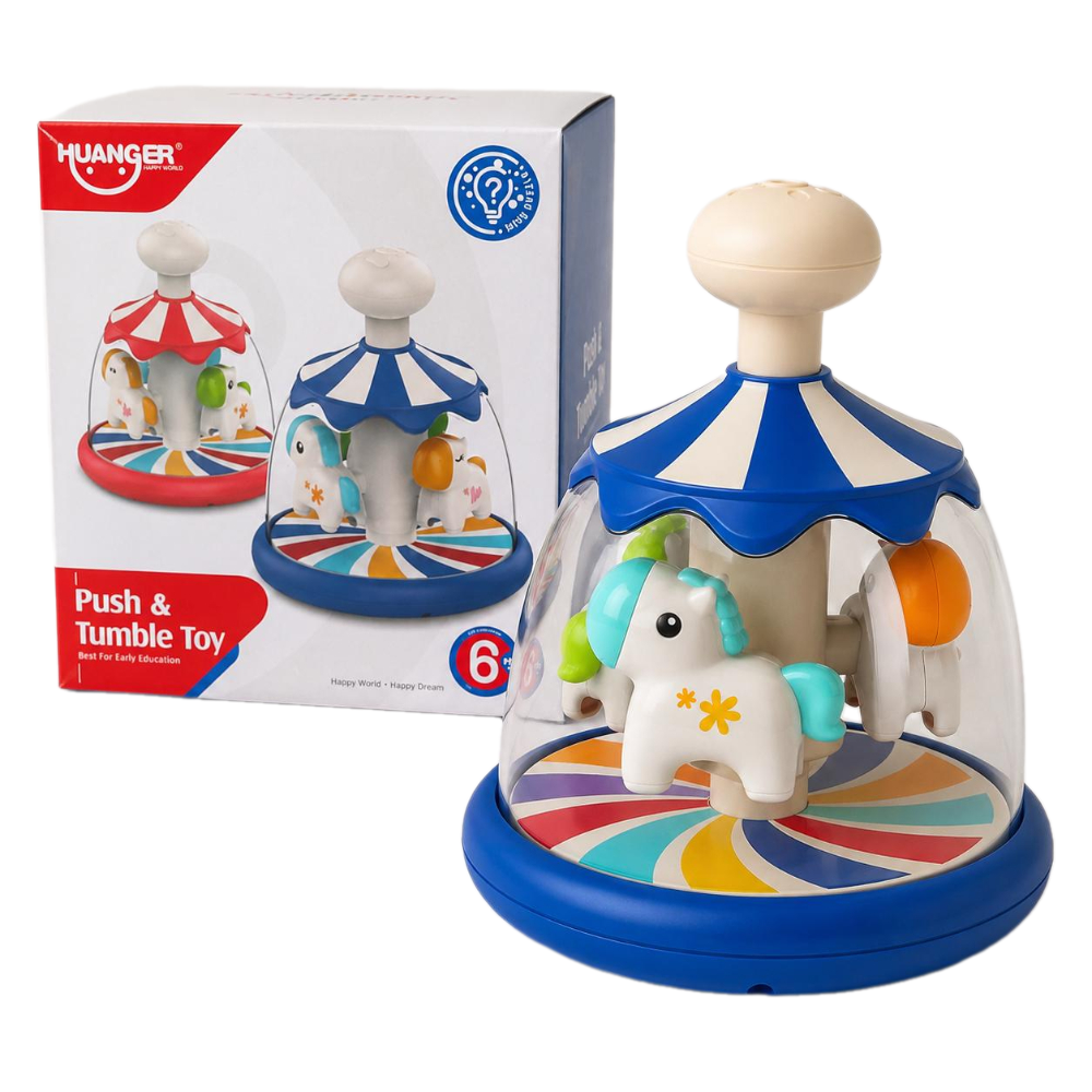 Huanger Push & Tumble Rolling Toy – Blue