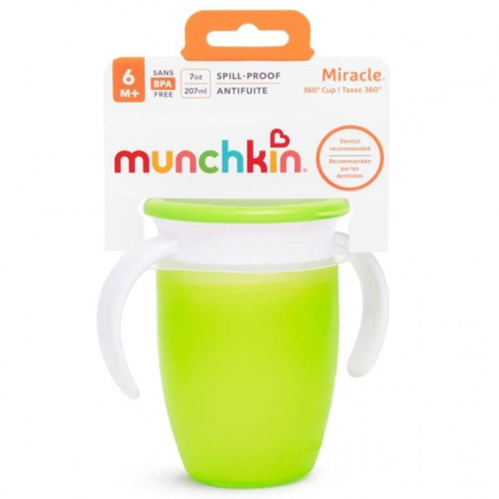 Munchkin Miracle® 360° Trainer Cup 7 oz - Green - Baby Essentials