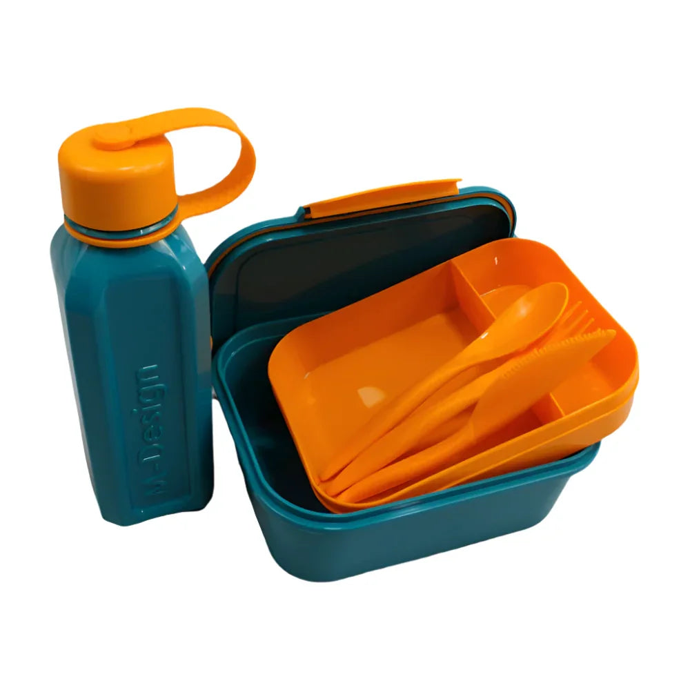 Teal/Orange The New M-Design Lunch Set - 1.6 L - Ourkids - M Design