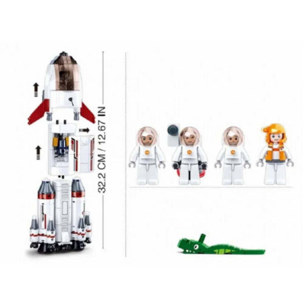 Sluban Space Saturn Expedition Rocket Building Blocks Set - 468 Pcs
