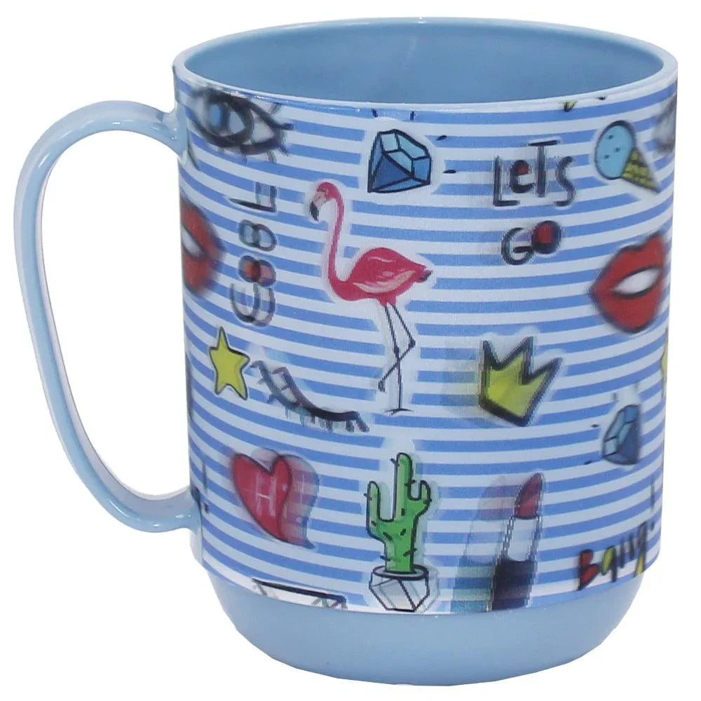 Titiz 3D Funny Glass 350 ML (Blue Flamingo) - Ourkids - TİTİZ