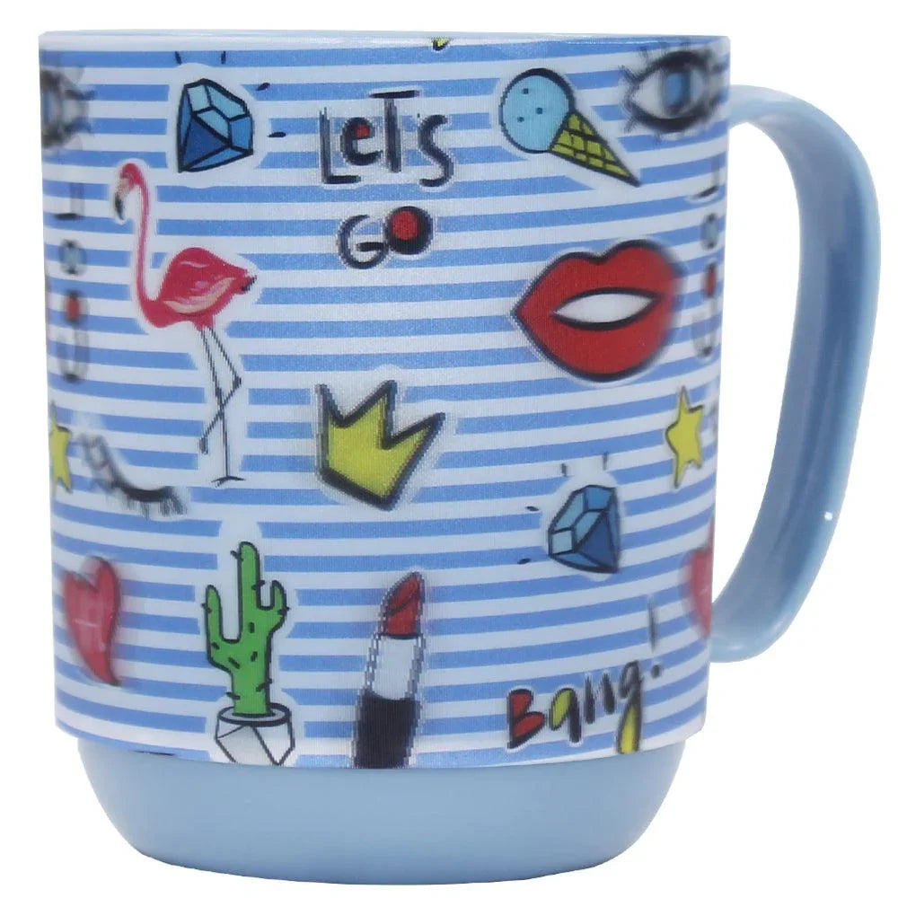 Titiz 3D Funny Glass 350 ML (Blue Flamingo) - Ourkids - TİTİZ