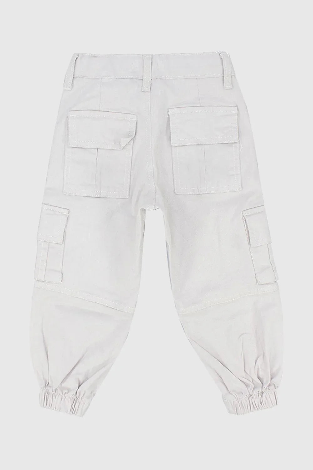 Unisex Beige Gabardine Cargo Pants - Ourkids - Playmore