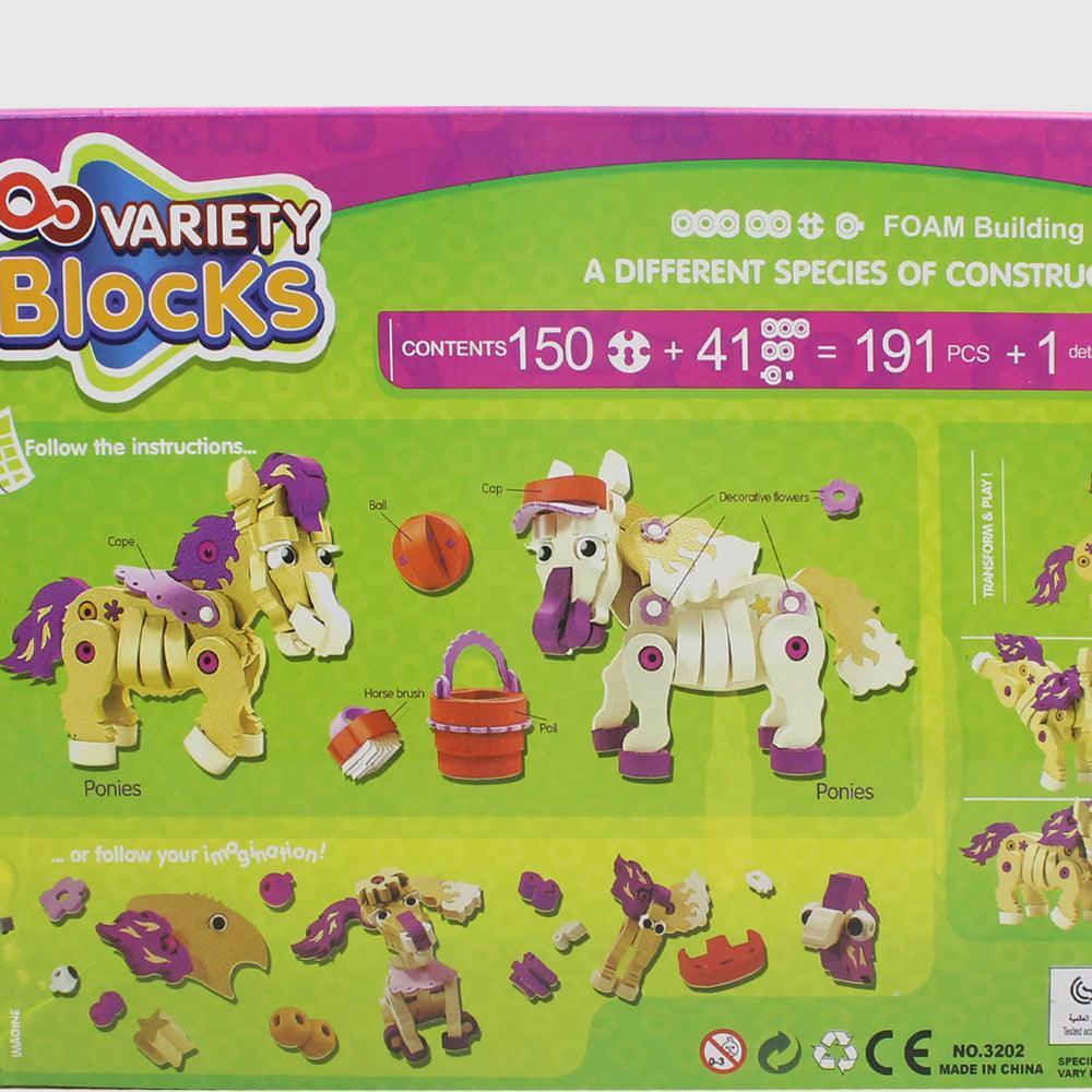 Variety Blocks Building Set - Ponies 191 Pcs - Ourkids - Variety Blocks