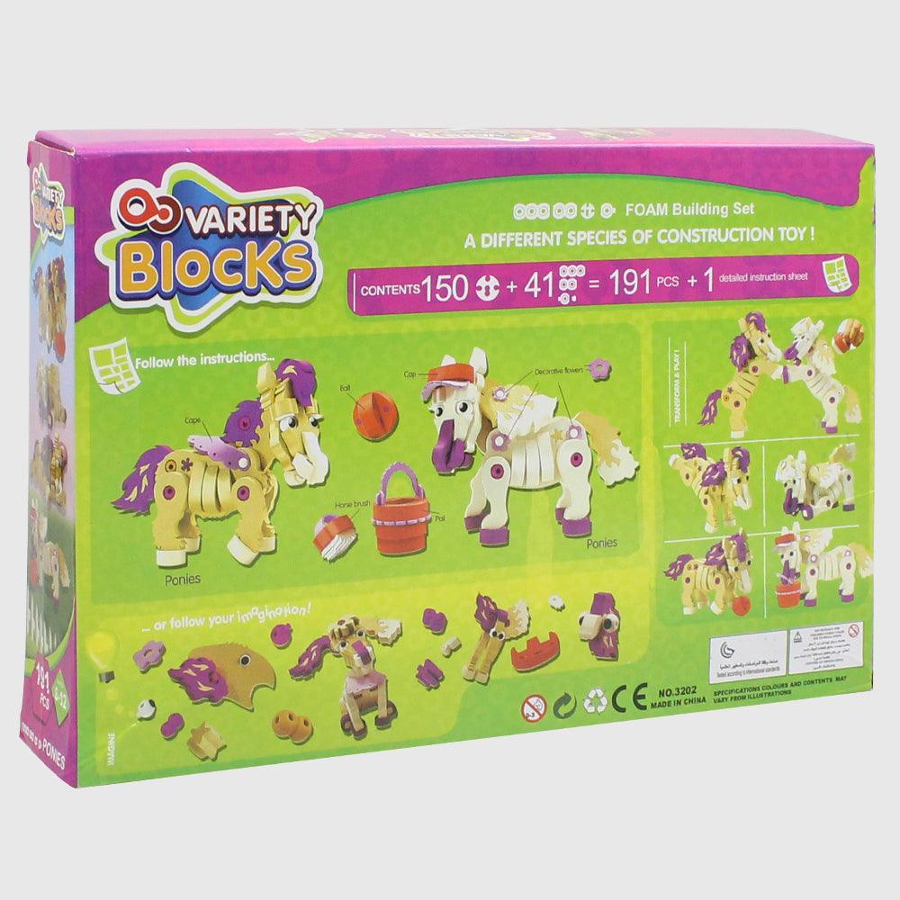 Variety Blocks Building Set - Ponies 191 Pcs - Ourkids - Variety Blocks