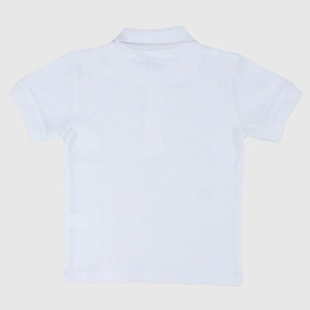 White Short-Sleeved Polo Shirt - Ourkids - Ourkids