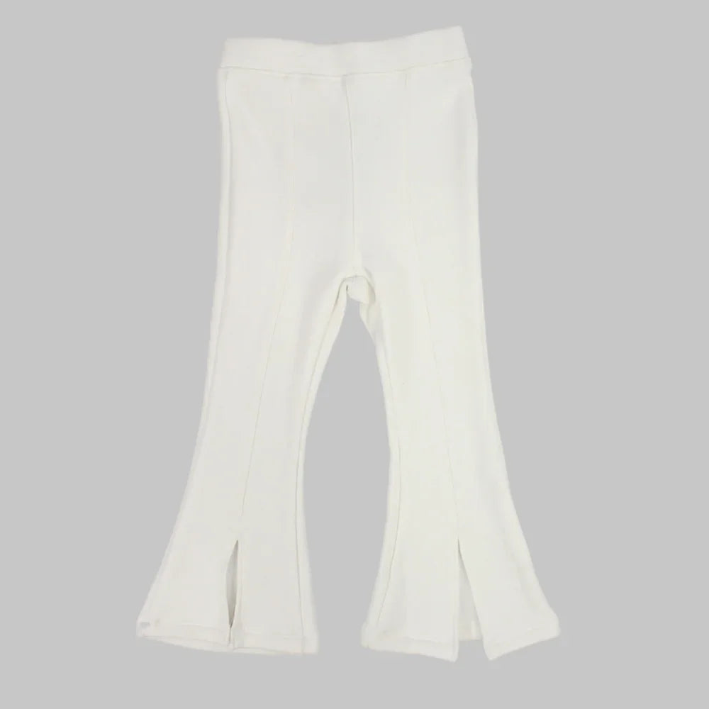 White Wide-Leg Leggings - Ourkids - Playmore