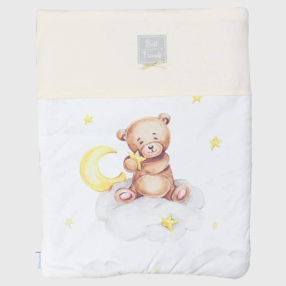 Yellow Bear On A Cloud Baby Port - Ourkids - Berceau