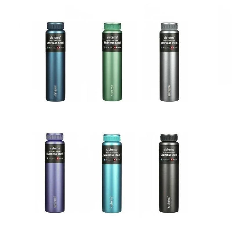 SISTEMA HYDRATION BOTTLE STAINLESS STEEL 280ML - Ourkids - Sistema