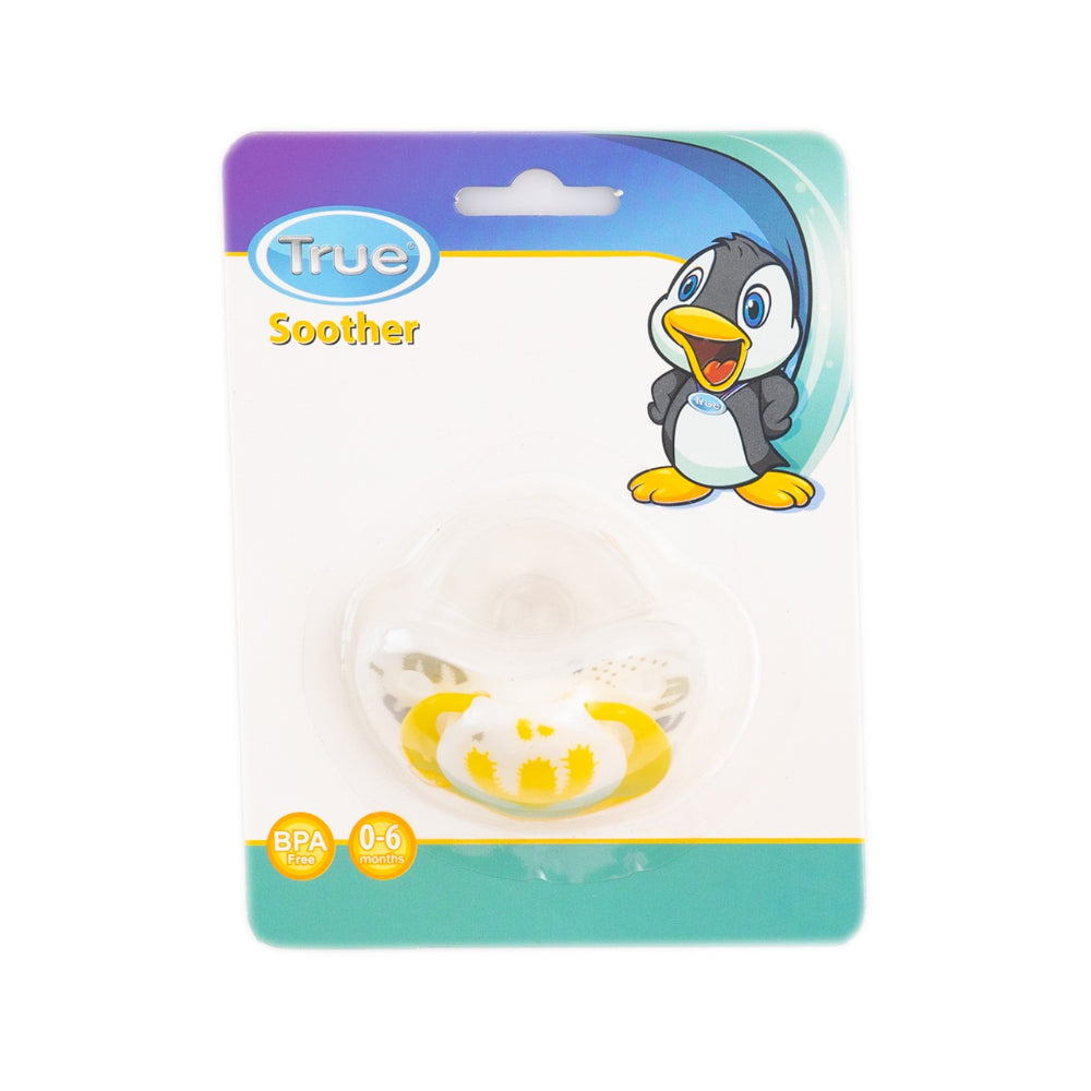 True Silicone Soother 0-6m – Yellow
