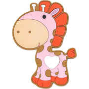 Safari Baby Silicone Baby Teether – Pink with Giraffe Design
