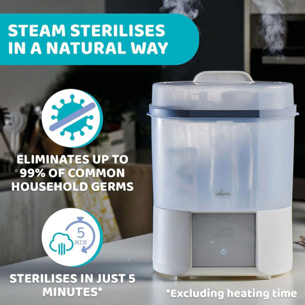 Chicco Natural 3 in 1 Steam Sterilizer – Full, Compact & Microwave Modes