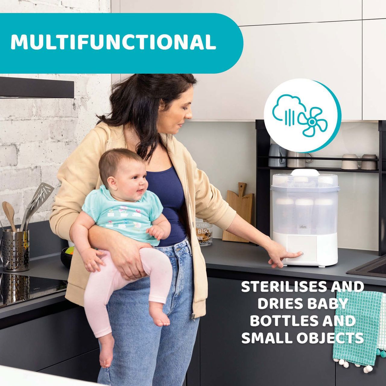 Chicco Natural 3 in 1 Steam Sterilizer – Full, Compact & Microwave Modes