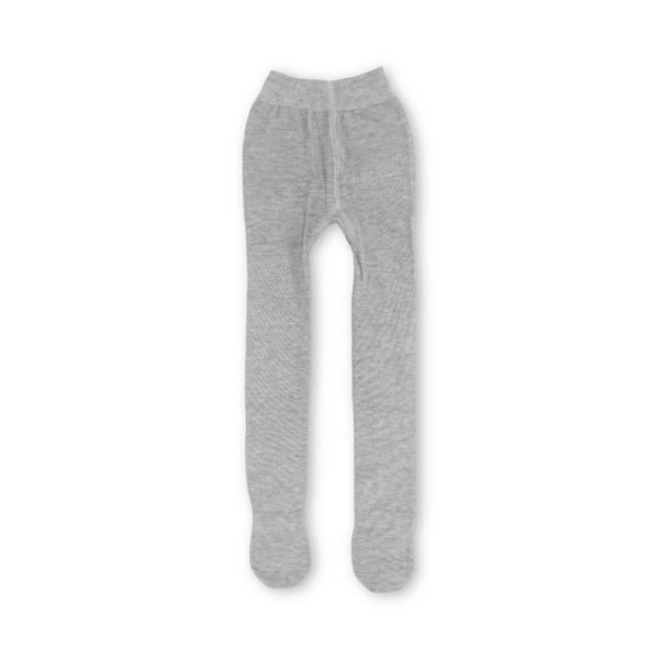 Girls Cotton Footed Tights – Dark Silver