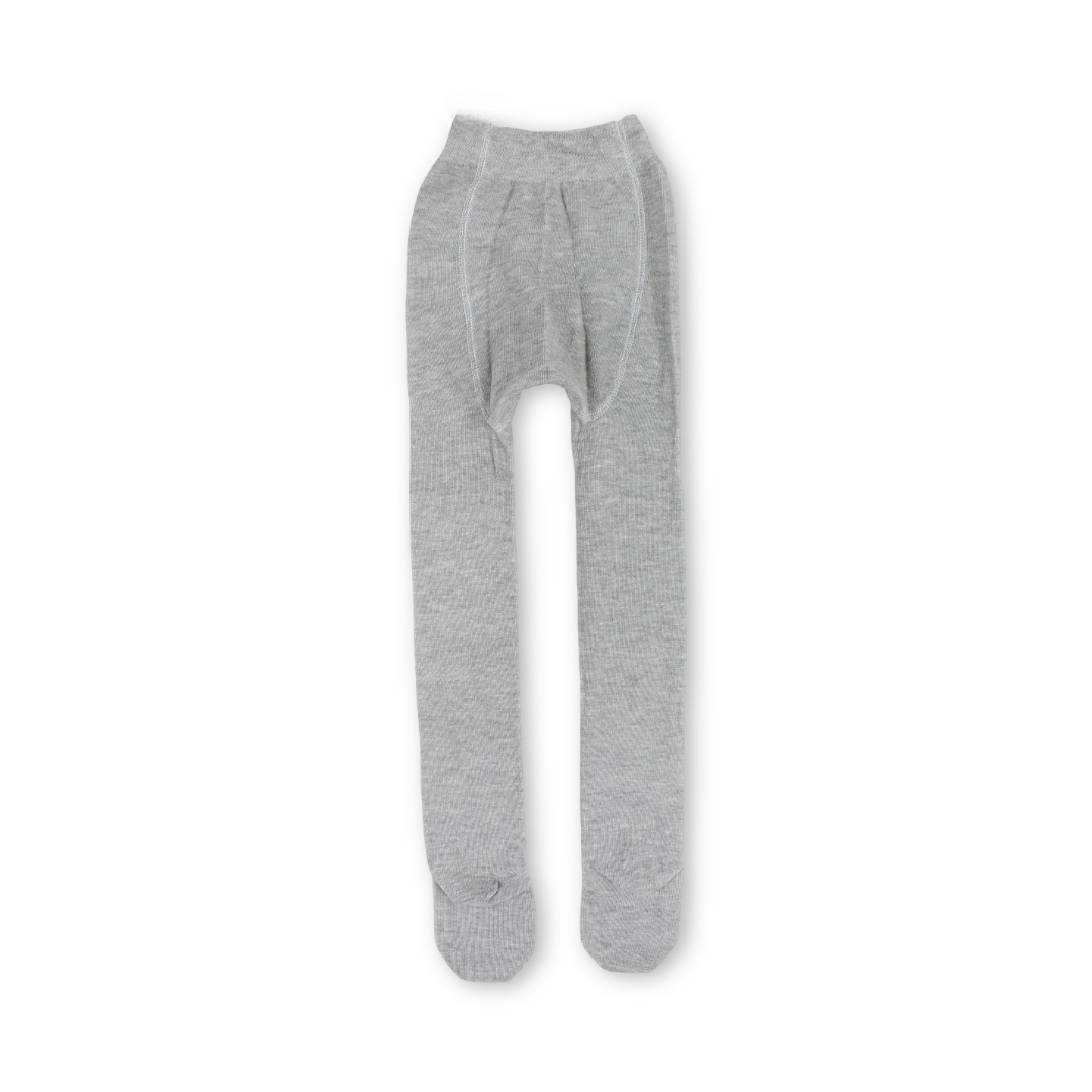 Girls Cotton Footed Tights – Dark Silver - Clothing - Solang