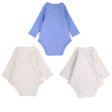 Cute Hippo Long-Sleeved Bodysuit (Pack Of 3)