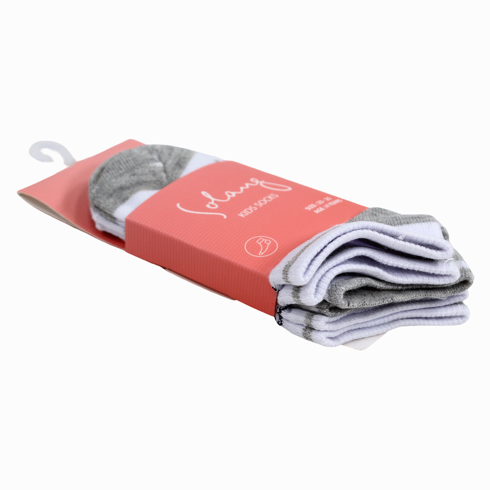 Greyish Socks Pack – Multicolor (3 Pairs)