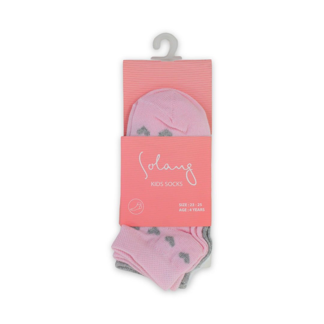 Girls Cotton Socks – Multicolor (Pack Of 3)