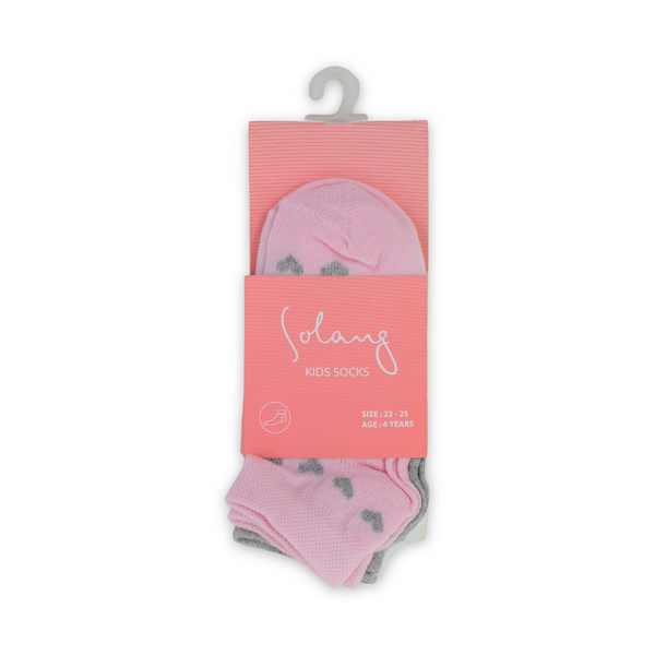 Girls Cotton Socks – Multicolor (Pack Of 3)