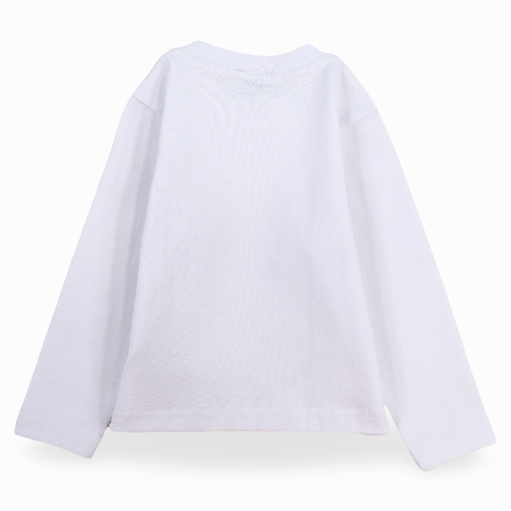 Unisex Baby Soft Cotton Half-Collar Undershirt – White