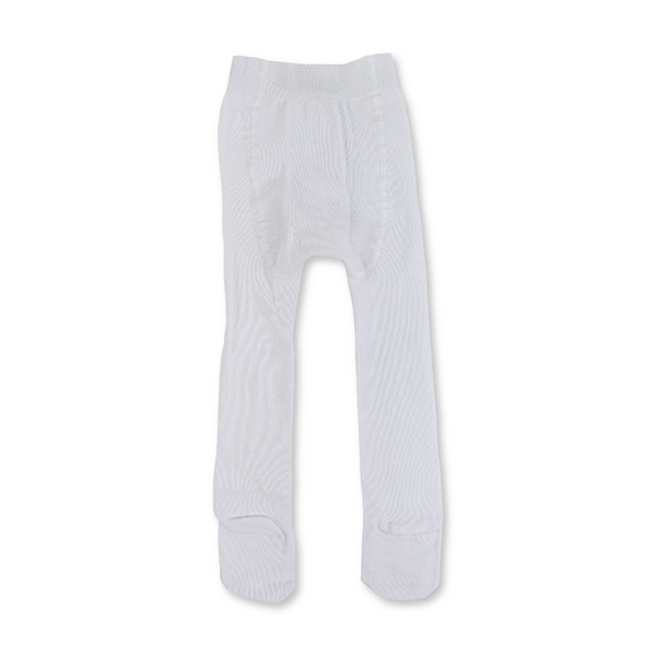 Baby Girls Cotton Tights – White