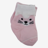 Unisex Baby  Cotton Socks - Multicolor with Cat Print