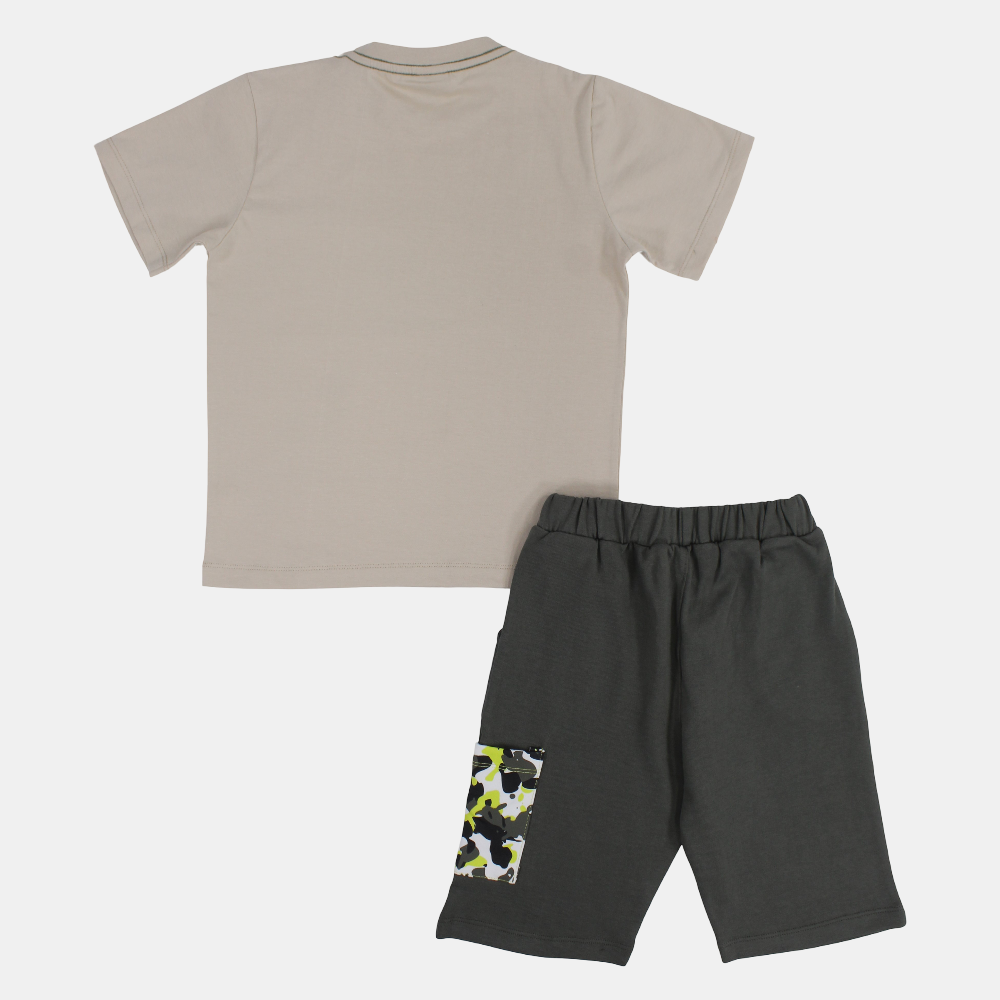 Boys Printed Cotton Pajama Set