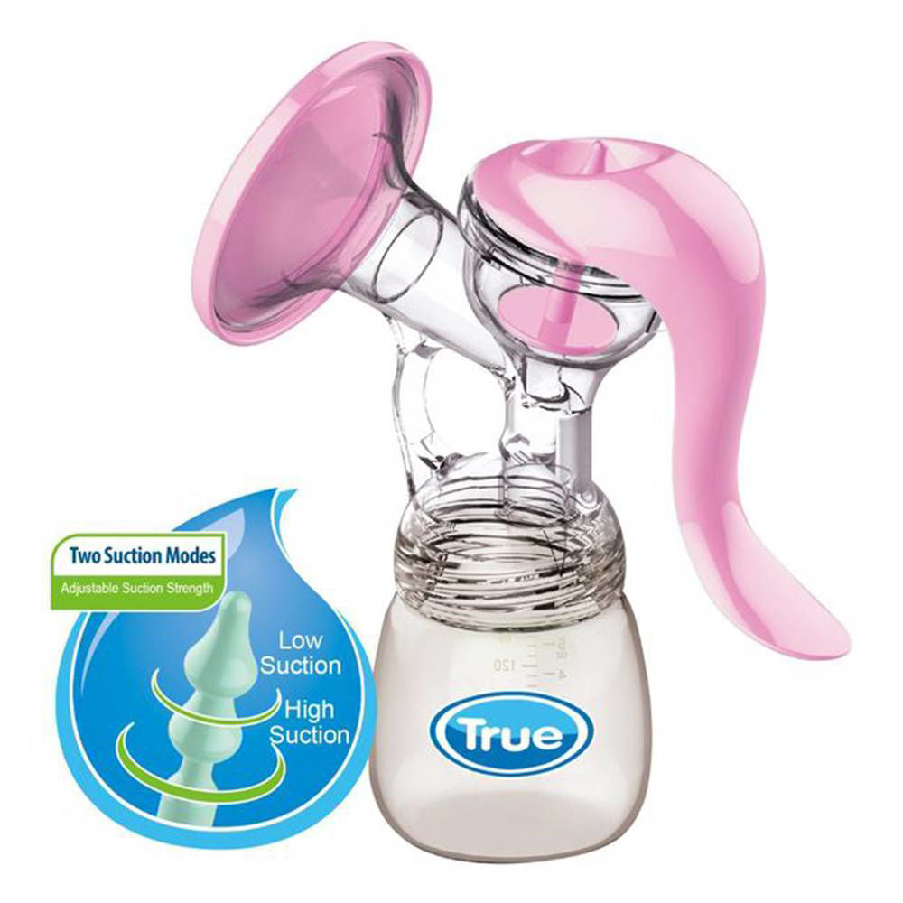 True Manual Breast Pump – Pink