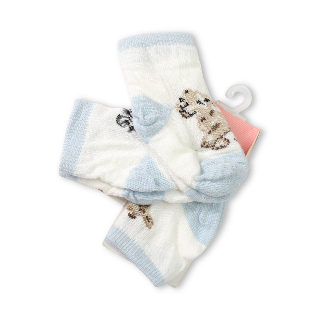 Unisex Baby Cotton Socks – Multicolor (Pack Of 3)