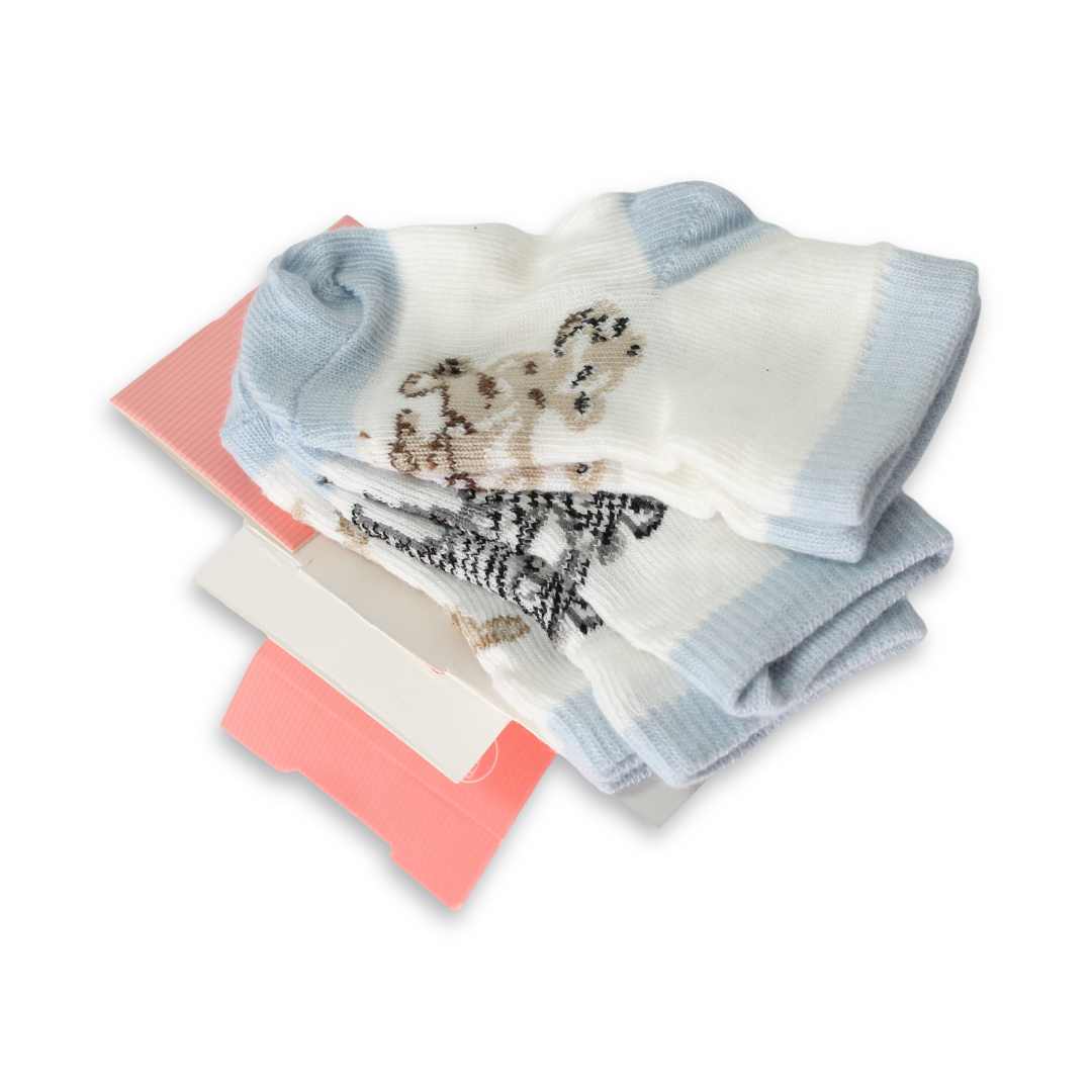 Unisex Baby Cotton Socks – Multicolor (Pack Of 3)