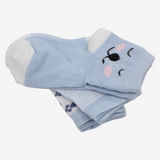 Unisex Baby Cotton Socks - Multicolor with Dog Print