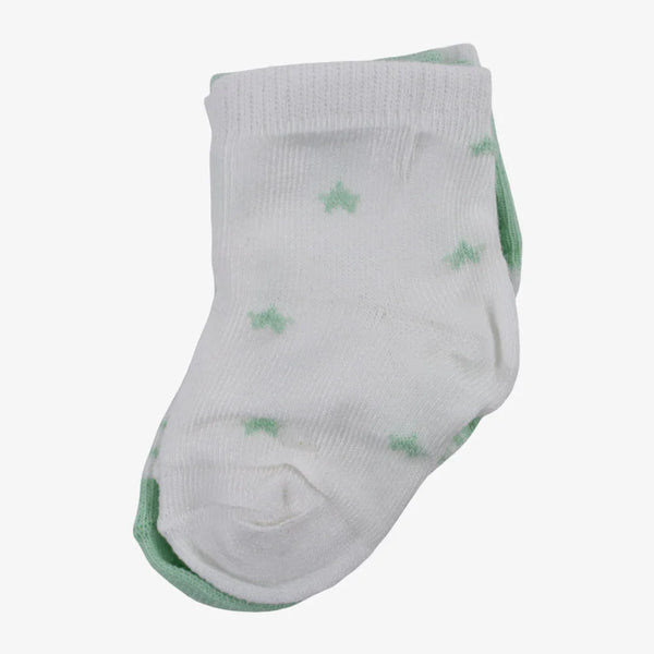 Unisex Baby Cotton Socks - Multicolor with Stars Print