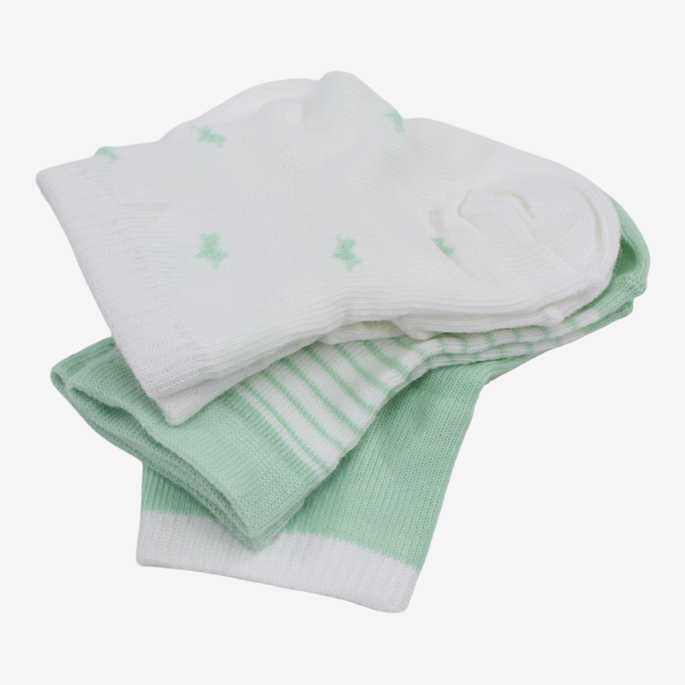 Unisex Baby Cotton Socks - Multicolor with Stars Print