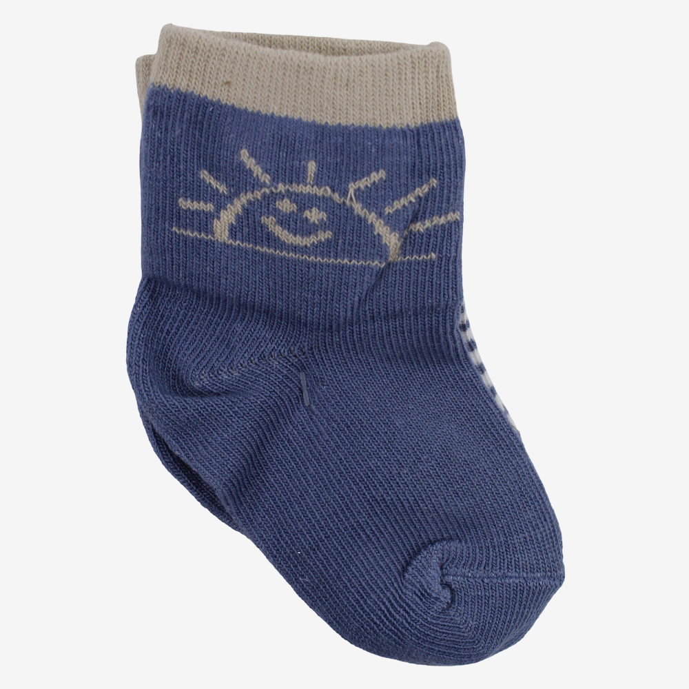 Unisex Baby Cotton Socks - Multicolor with Sun Print