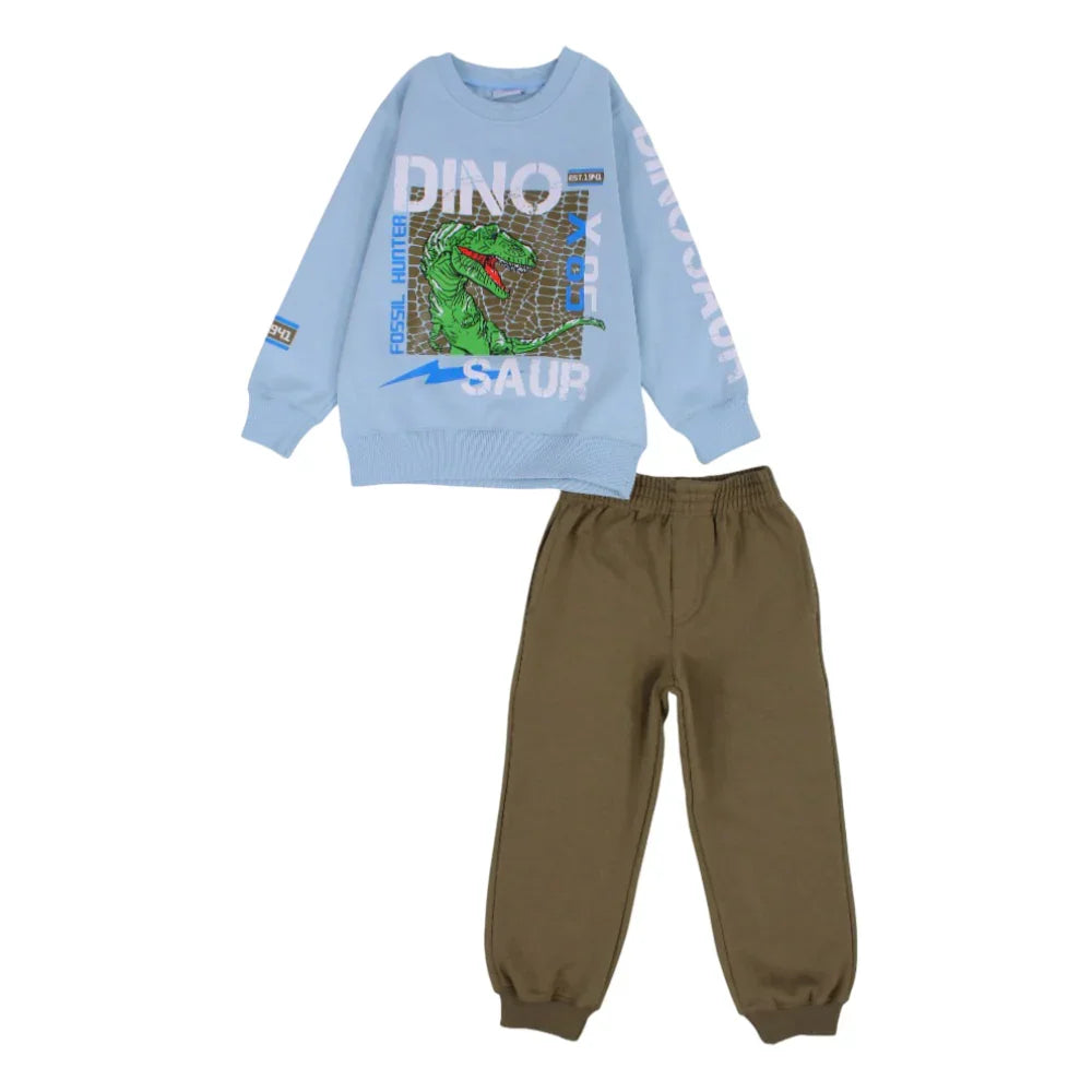 Boys Cotton Pajama Set – Dino Print