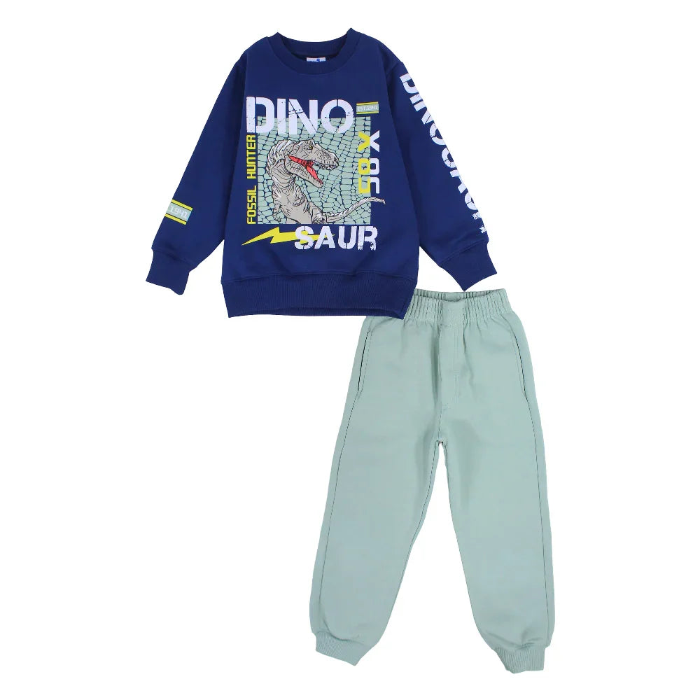 Boys Cotton Pajama Set – Dino Print