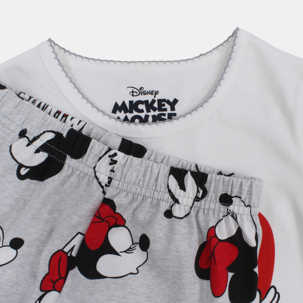 Girls Cotton Pajama Set – Mickey & Minnie Mouse